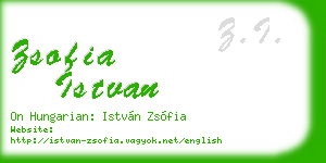 zsofia istvan business card