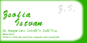 zsofia istvan business card